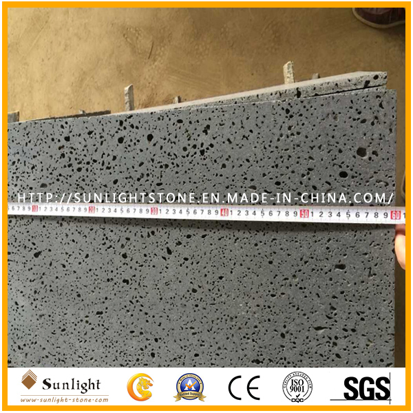 Natural Honed Hainan Black/Grey Basalt/Lava Stone for Paving Tile