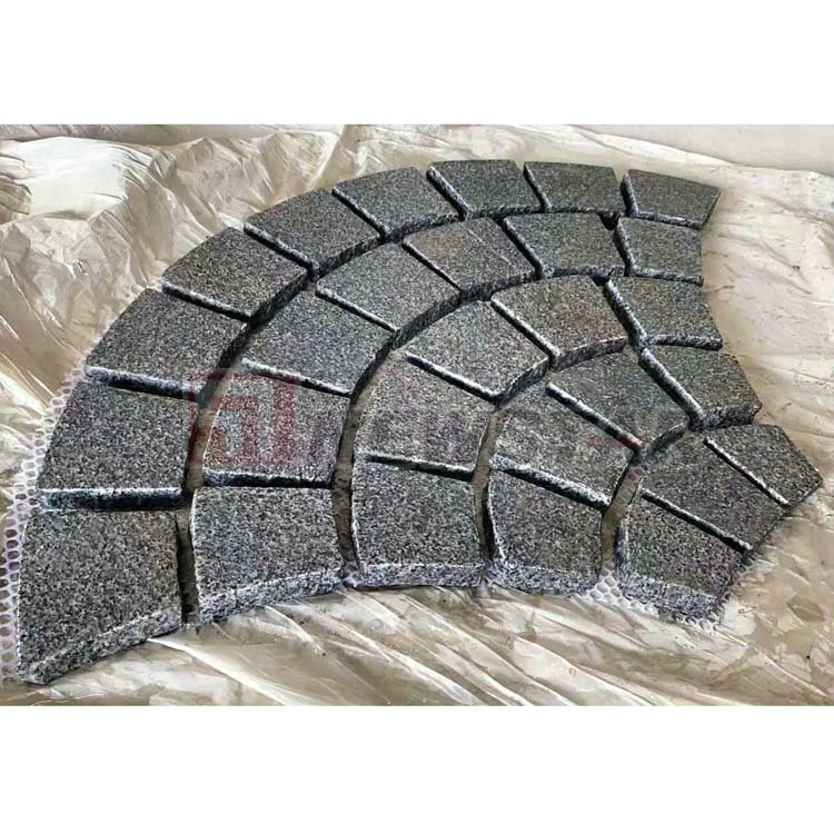 Landscaping Paving Cobblestone Granite Tile Price Black Granite Cubestone Price Pavers