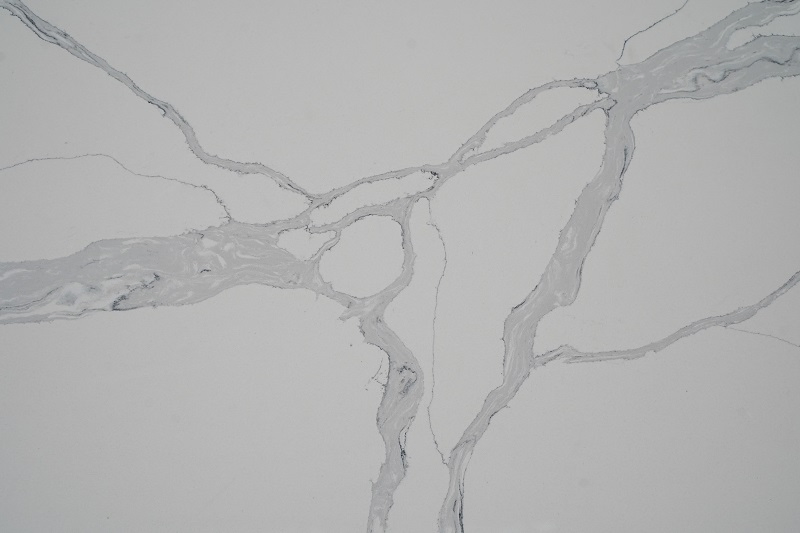 White Calacatta Marble and Granite Look Matt and Polished Surface Quartz Stone for Worktop and Home Decoration