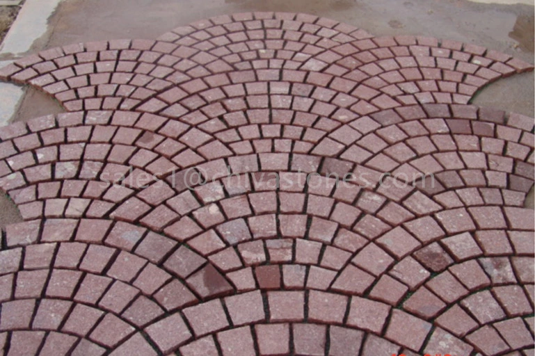 Natural Spit/Saw Cut/Bush Hammered/Customize Size Granite Kerb/Paving/Cube/Cobble Stone for Landscaping/Paving/Parking/Driveway