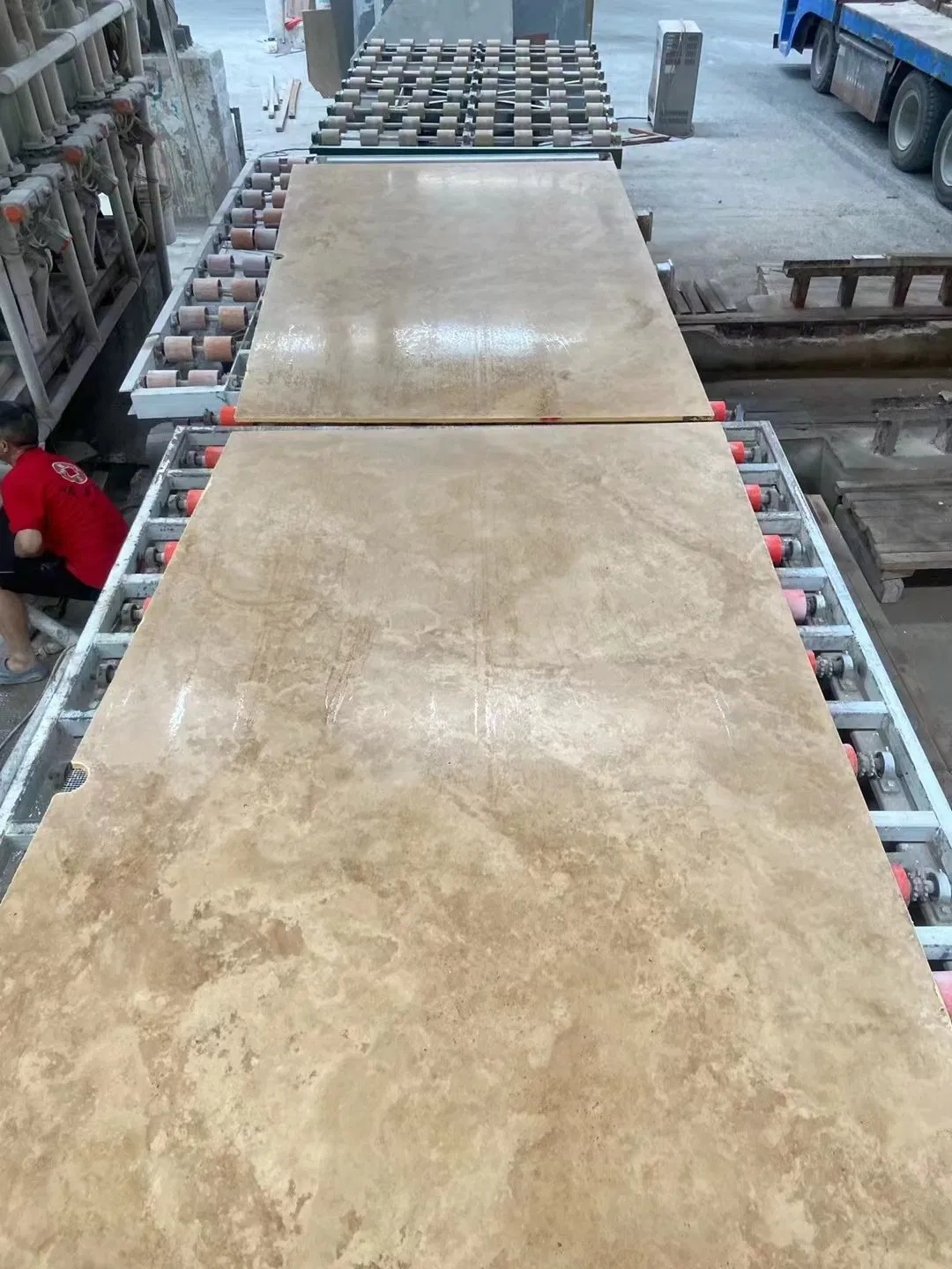 Beige White Travertine Natural Stone Tile Block