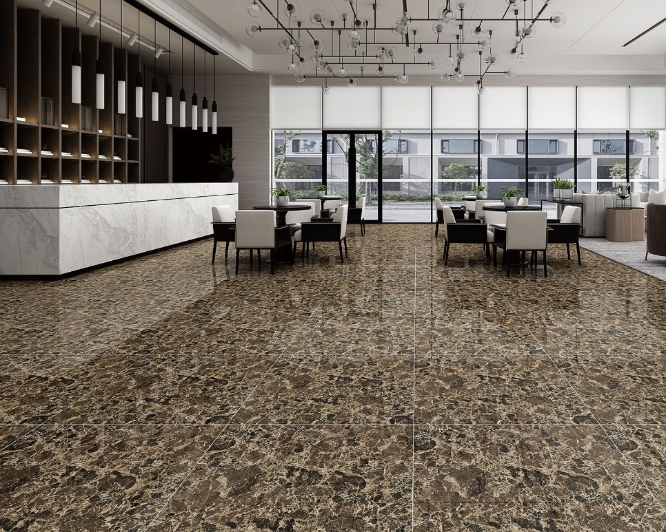 Luxurious Dark Glazed Marble Tiles for Elegant Home Interiors