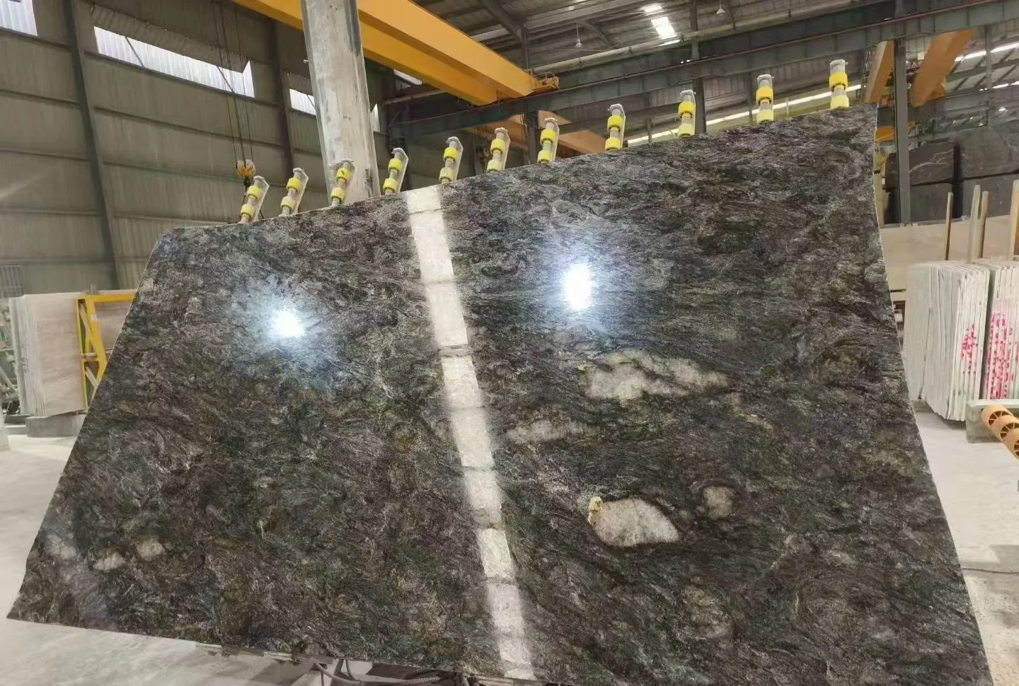 Platinum Luxury Granite Slabs with Dark Tone Veining