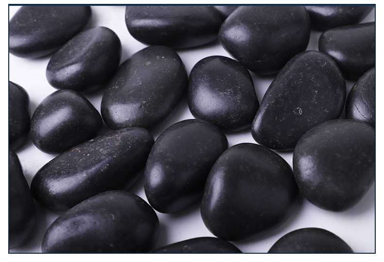 Best Choice Black Natural Polished River Rock Landscaping High Quality Natural Cobble Stone Black Beach River Pebble Rock