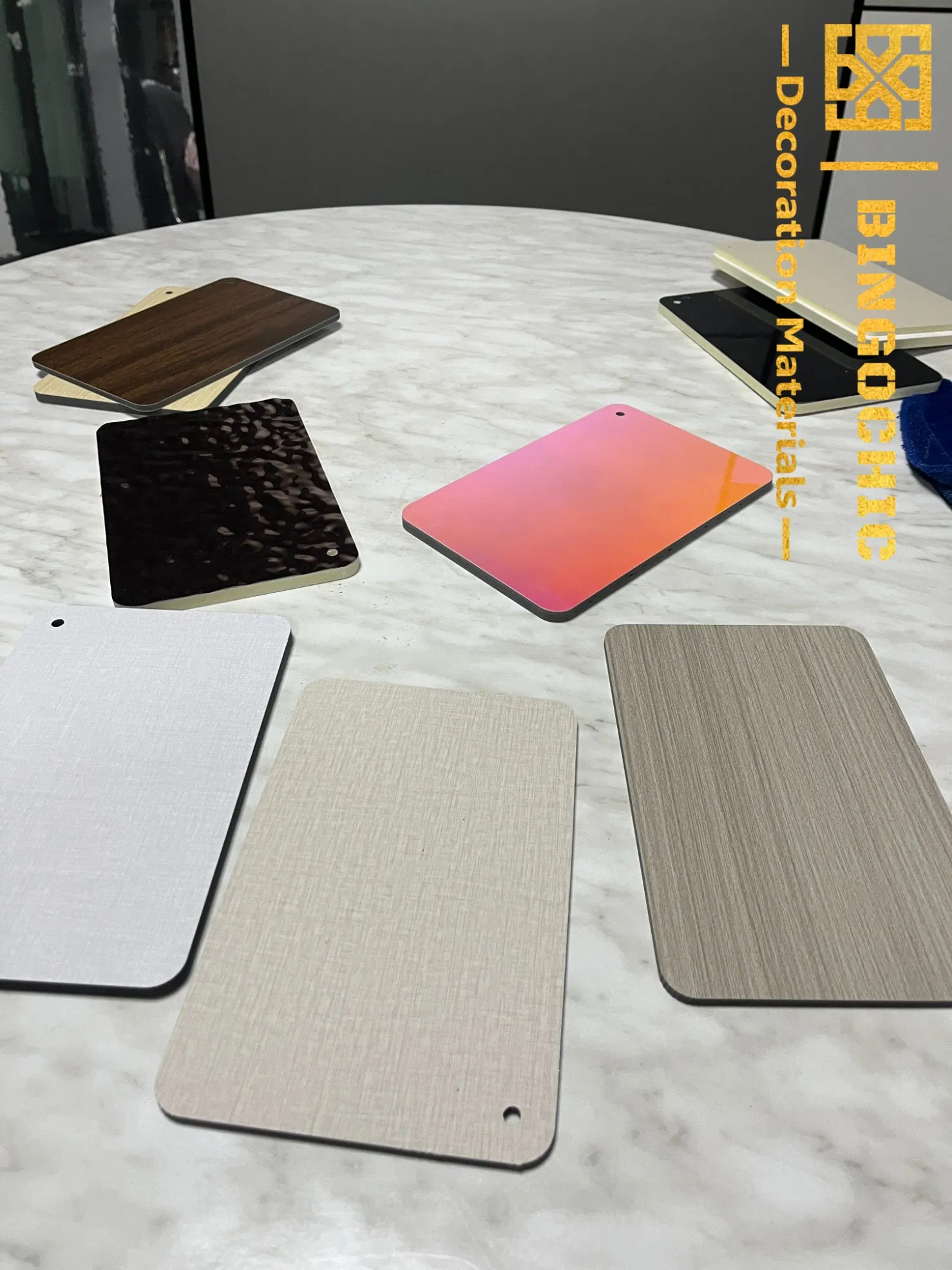 Wood Veneer PVC Wall Carbon Slate Metal Board Fiber Bamboo Charcoal Sheet
