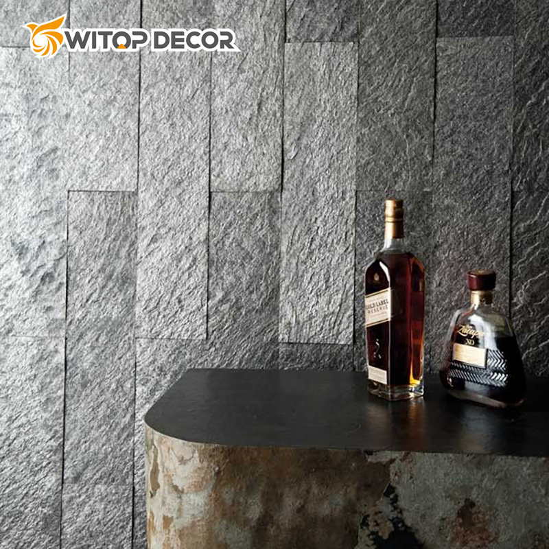 Outdoor Artificial Slate Cladding Cultural Decorative Stones Veneer Faux Stone Wall Panels