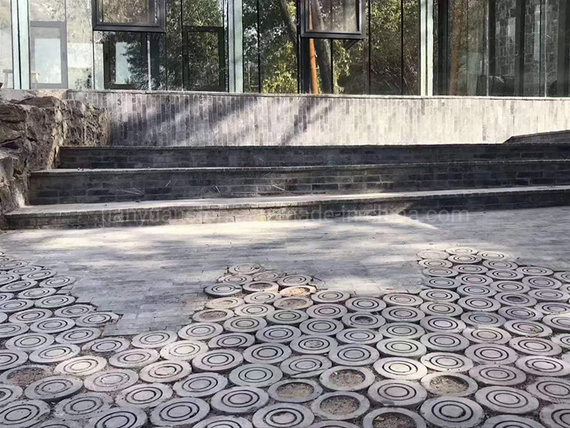 Natural Stone Tumbled Paving Stone Driveway Basalt Cobblestone