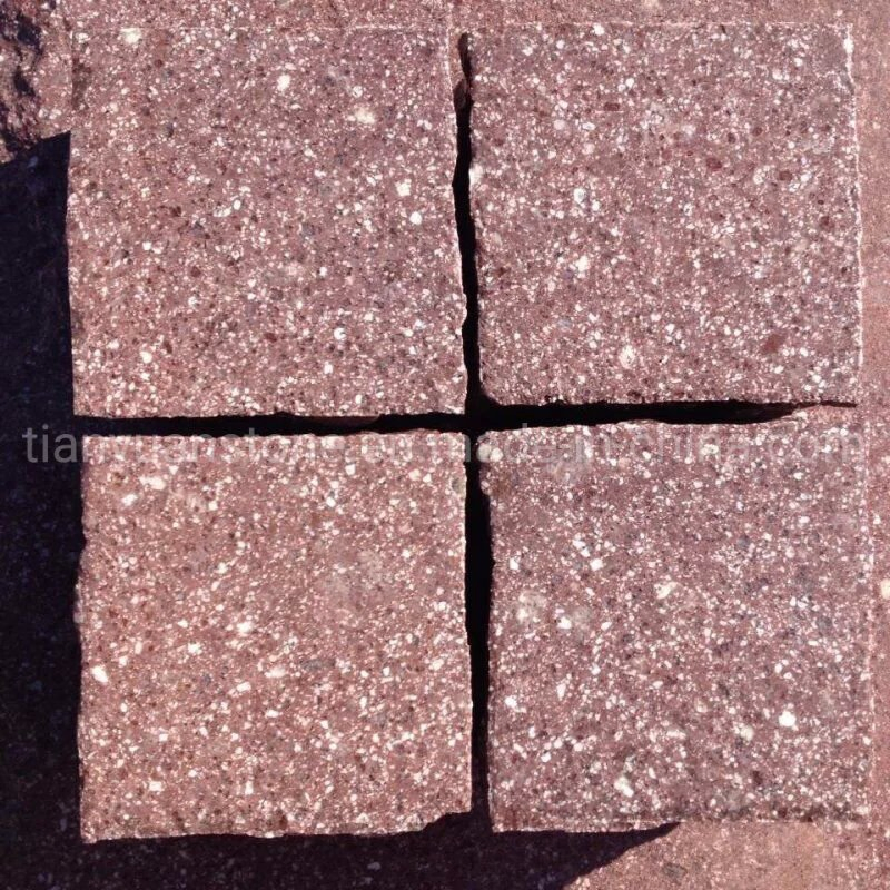 Red Porphyry / China Granite Cube Stone &amp; Pavers, Cut to Size