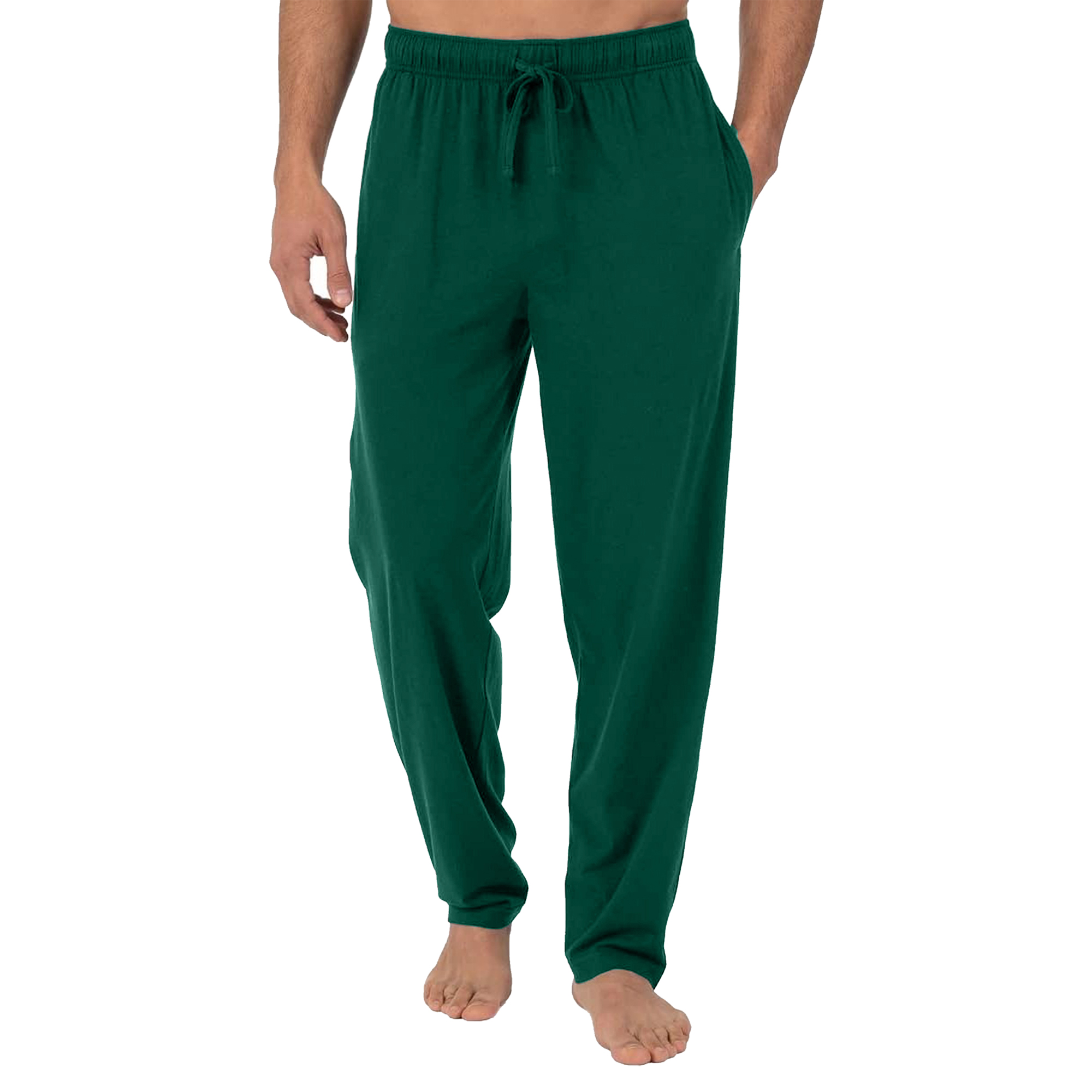 Men's Classic Lounge Jersey Solid Pajama Pants-Summer Casual Soft Cotton Blend Quick Dry Elastic Waistband Drawstring Relaxed