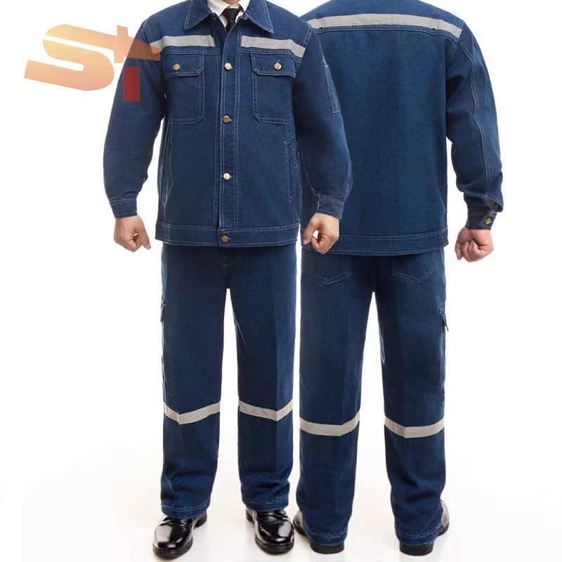 SIKE Utility Men's Long Sleeve Blend Workwear Sets Wear-Resistant Mechanic Work Suit With Multi Pockets