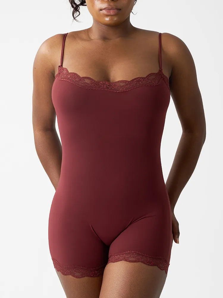 Lace Bodysuit Shapewear Elastic Stretch Test