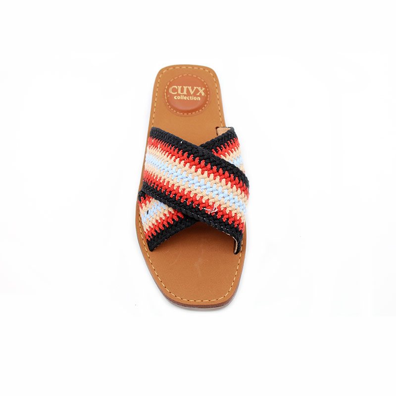 Casual Cross-strap Wear Flat Fashion slippers Women's Open Toe Cool Braid Trend New Holiday Light Simple Womens slippers Leisure