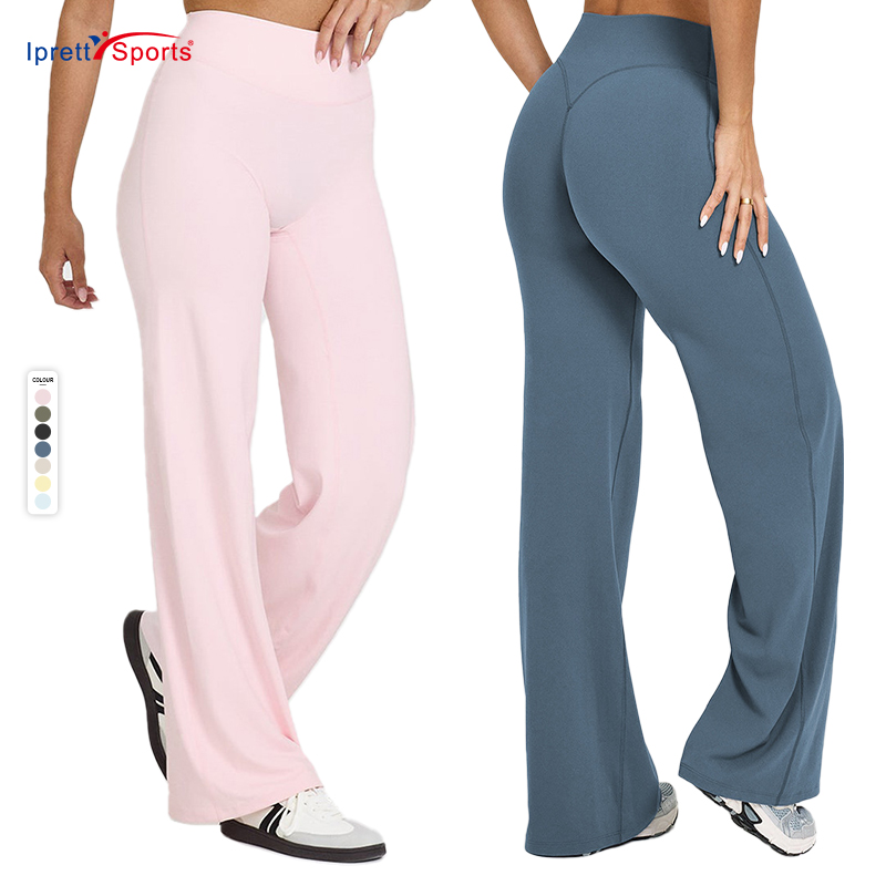 21 Colors Women's Casual Spring Summer Yoga Pants Loose Sports Fitness Wear Solid Outdoor Straight Pant Extended-length Pants