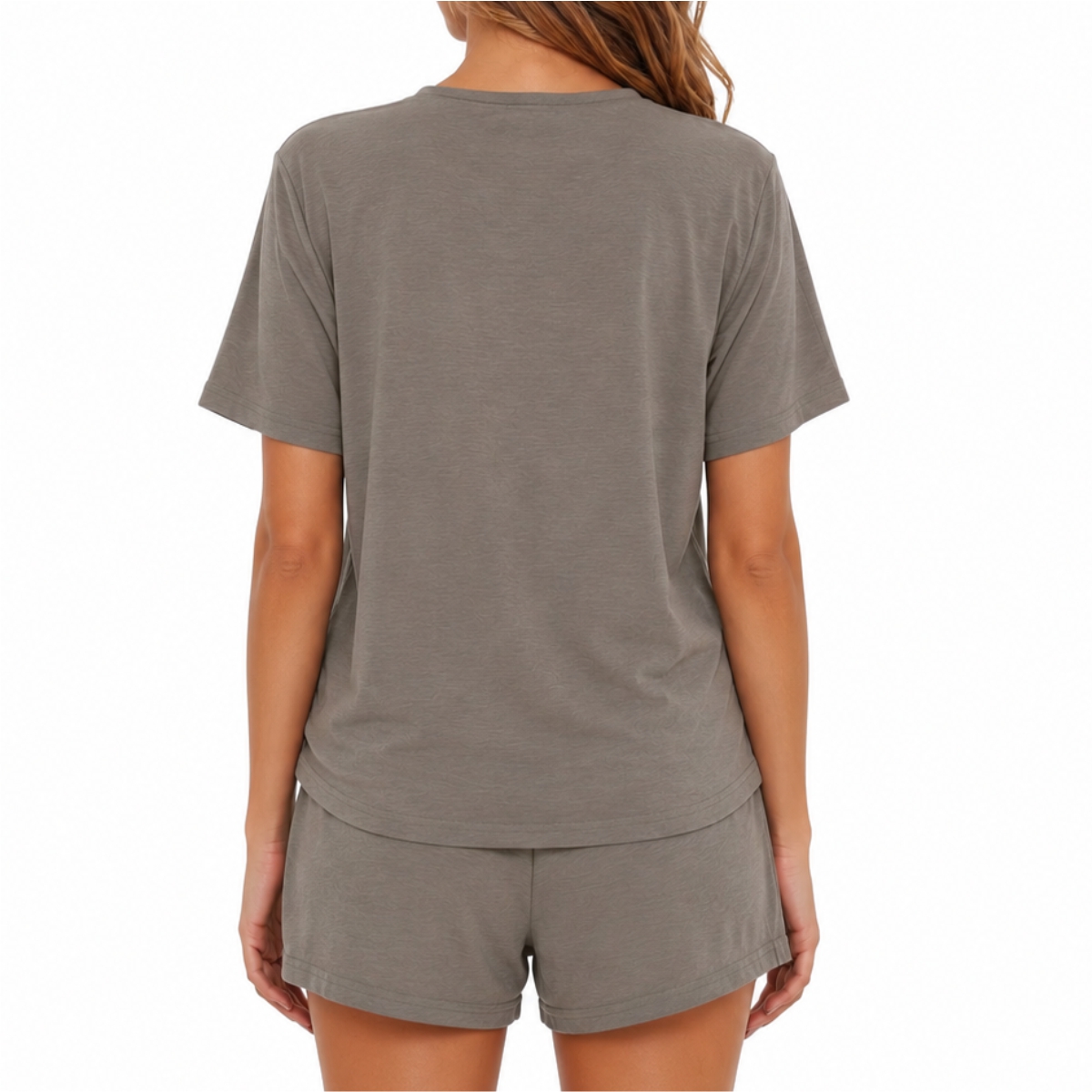 Women Premium for Two Piece Short Set Solid Spandex/Cotton Quick Dry Summer Casual Comfort Wear