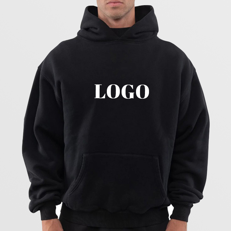 Luxury 100% Cotton Pullover French Terry Hoodie Wholesale Plain Bulk Hoodies Vintage Boxy Cropped 500GSM Streetwear Hoodie