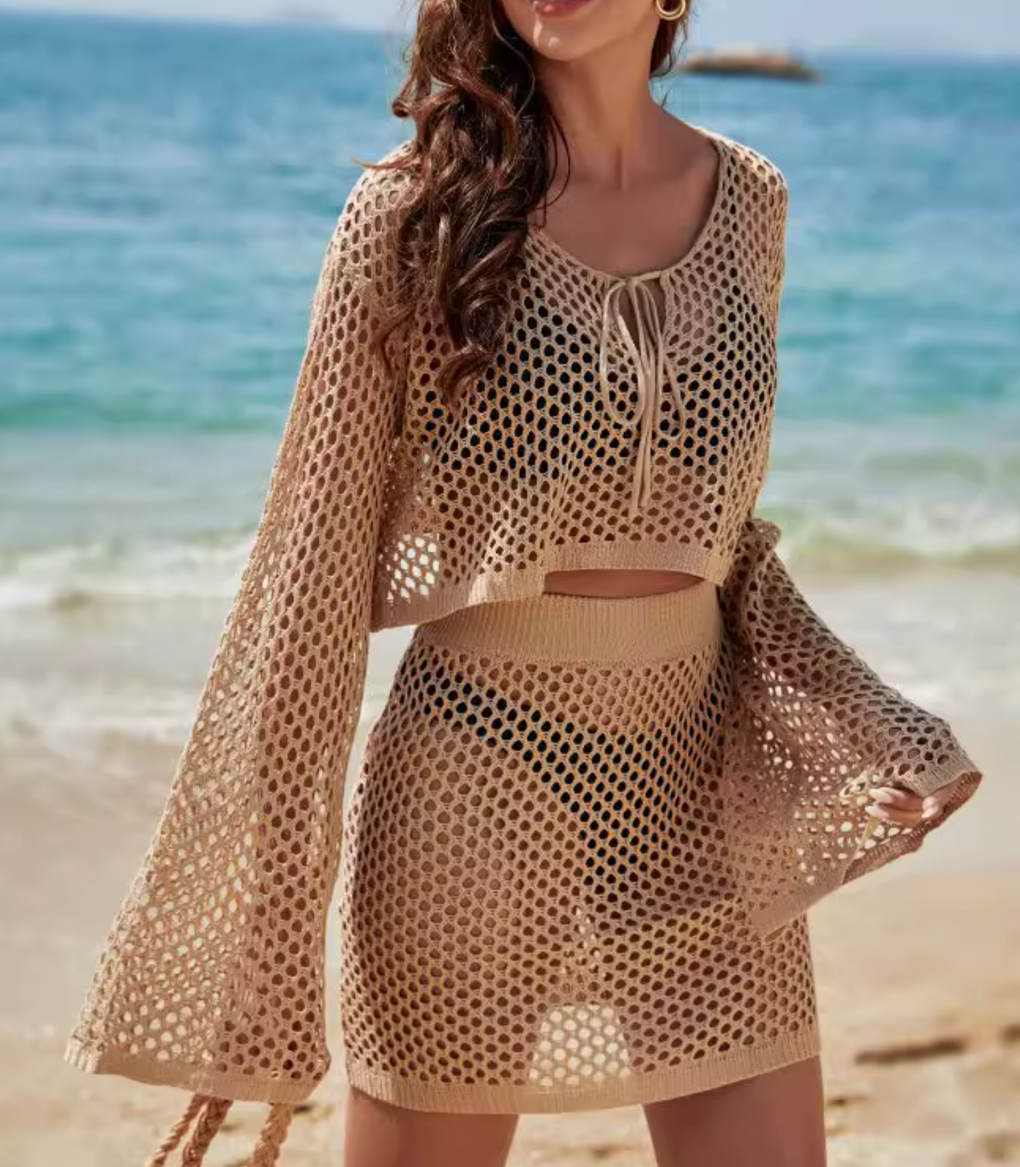 Professional Manufacturer ODM &amp; OEM Summer Casual Sunscreen Hollow Design Knitted Women's Clothing