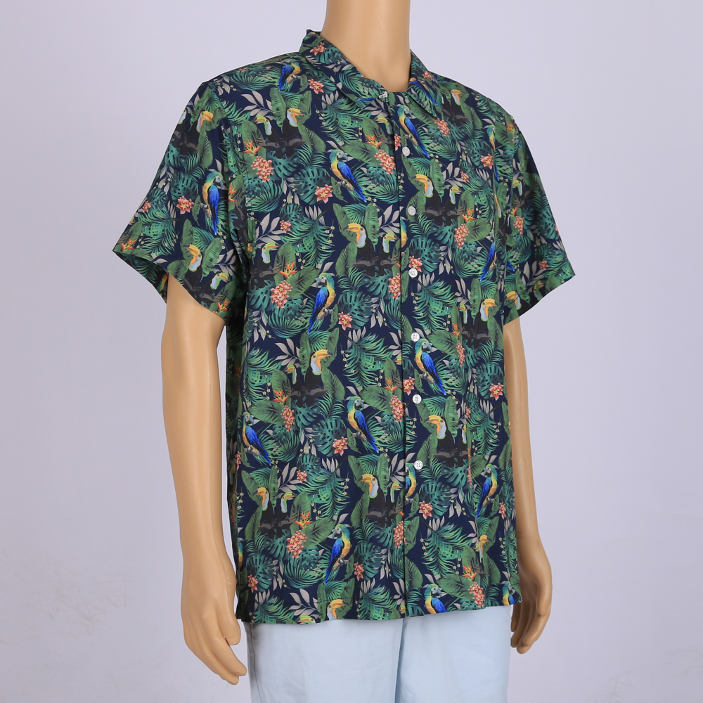 Resort Hawaii Print Men Summer Shirt Wholesale All Over Beach Custom Shirts Leisure Floral Beautiful Shirts