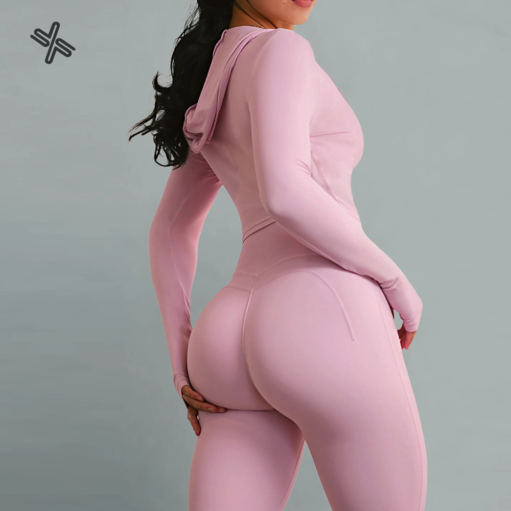 Custom Activewear Manufacturers Two Piece Yoga Matching Set Women Tummy Control Workout Gym Clothing Suit