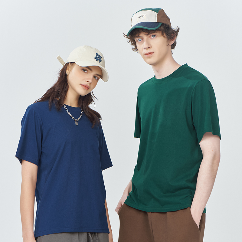 High Quality 100% Cotton Heavy Weight Luxury Tshirt Unisex Custom Print Logo Mock Neck Blank T Shirt Oversize Men's T-shirt