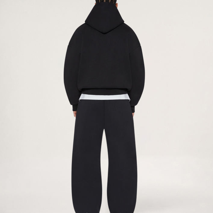 Custom Sweatsuits French Terry Blank Tracksuit Heavyweight Oversized 100% Cotton Baggy Zip Up Hoodie And Sweatpants Set For Men