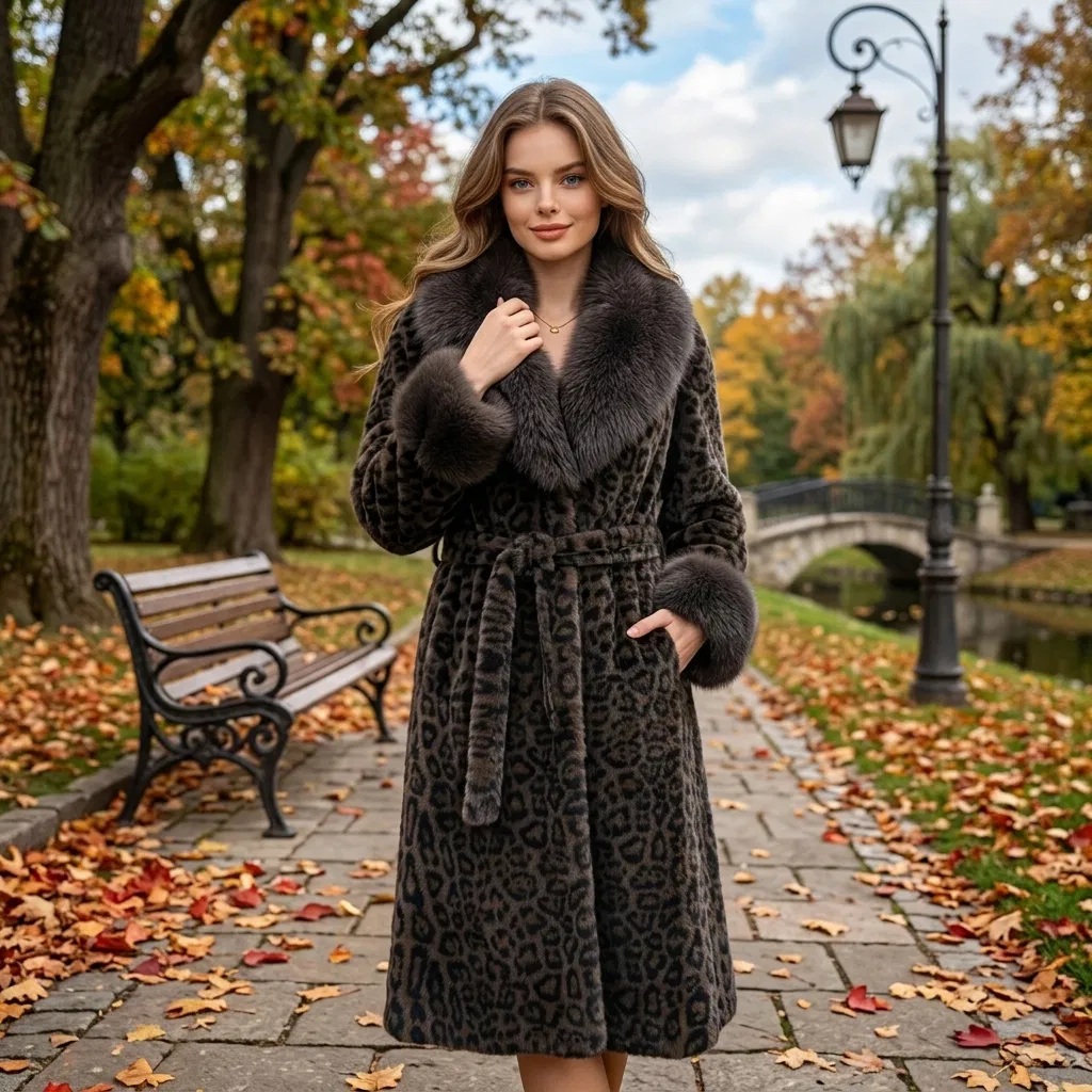 Eco-Fur Winter Coat Detail 1