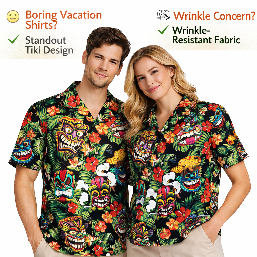 Polyester Poplin Hawaiian Floral Casual Shirt Custom Logo Aloha Resort Beachwear Wholesale Men's and Women's Style