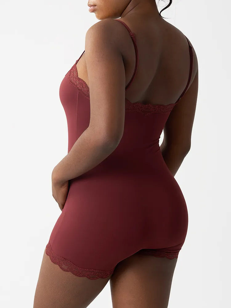 Lace Bodysuit Shapewear Breathable Mesh View