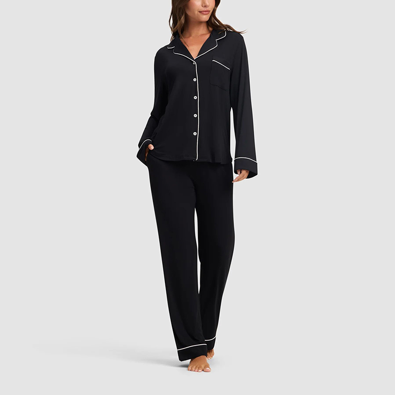 Organic Bamboo Women Pajamas Pyjamas Ladies Sustainable Jersey Women's Sleepwear Custom Women Loungewear Set Bamboo Loungewear