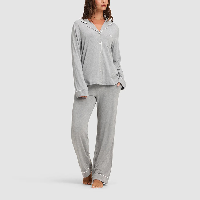Organic Bamboo Women Pajamas Pyjamas Ladies Sustainable Jersey Women's Sleepwear Custom Women Loungewear Set Bamboo Loungewear