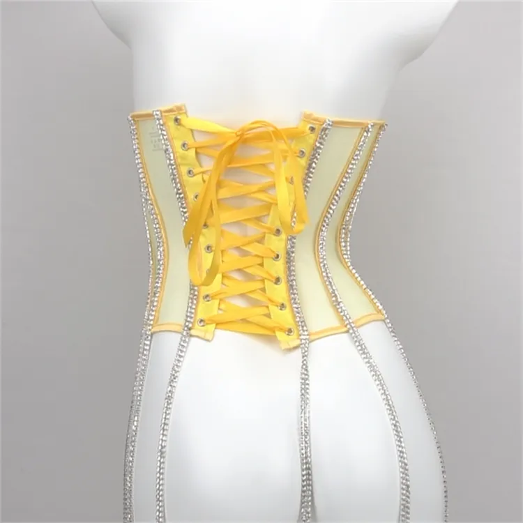 Bright Diamond Chain Shapewear Hot Girl Outside Wear Hipster Corset