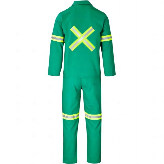 Factory Supply Custom Industrial 100% Cotton Anti-Wrinkle Silk Screen Printed ODM Safety Workwear Uniform Cargo Two-Piece for