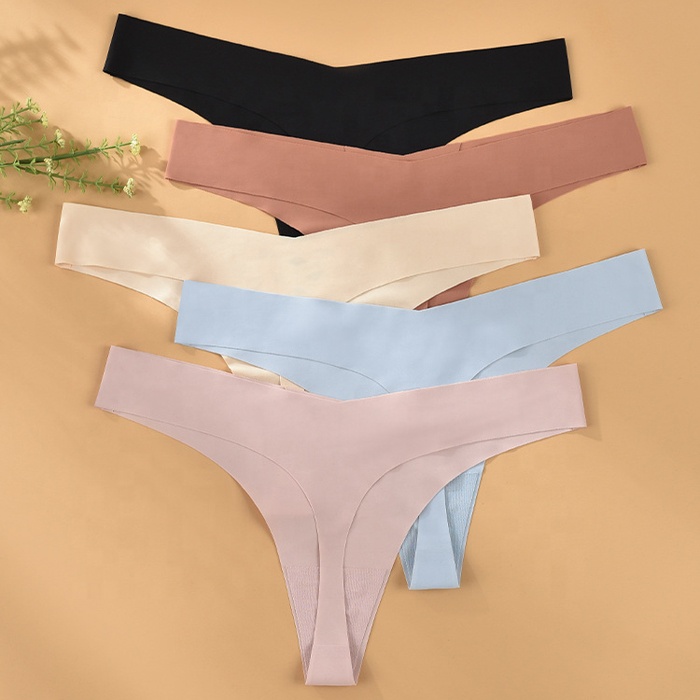 High Quality Women Hollow Out Ladies Wireless No Show Line Thong Underwear Seamless Breathable Comfortable Thongs Panties Undies