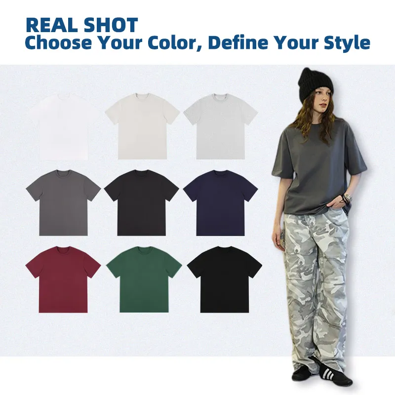 Heavyweight 260GSM Combed Cotton T-Shirt, Thick Oversized Streetwear Tee, High Quality Ready to Ship