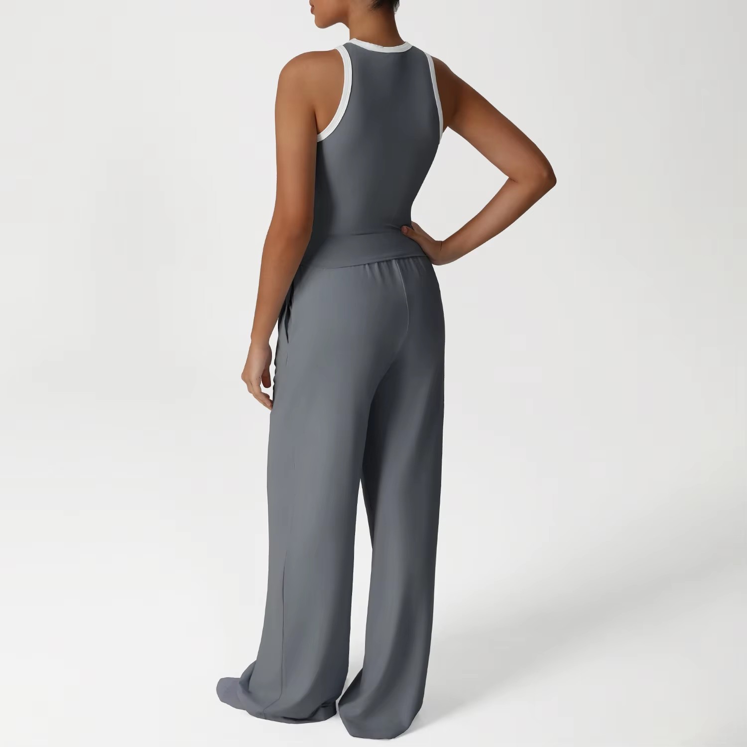 Custom High Quality Sport Slimming Yoga Sets For Women New Design Loose Wide-leg Comfortable Breathable Two Piece Sports Set