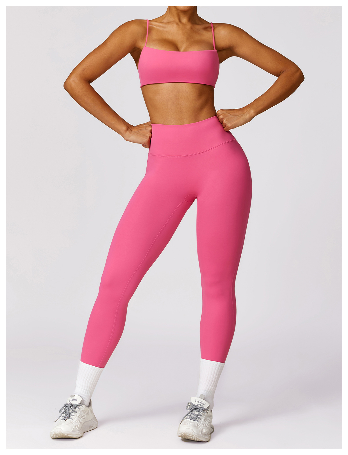 Custom Logo Breathable High Waist Activewear Sets Gym Fitness Wear Workout Leggings 2 Piece Yoga Set with Sports Bra