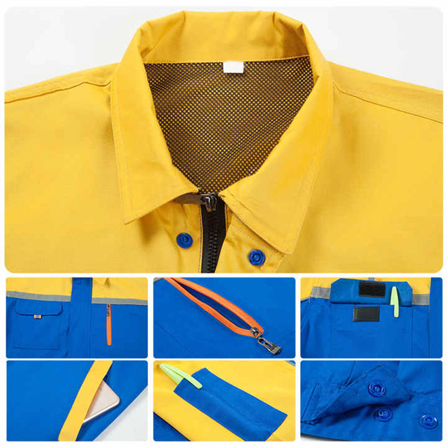 Wholesale High Quality Working Clothes Durable Uniform Work Set Custom Design Short/Long Sleeve Work Jacket for Men - LOW MOQ