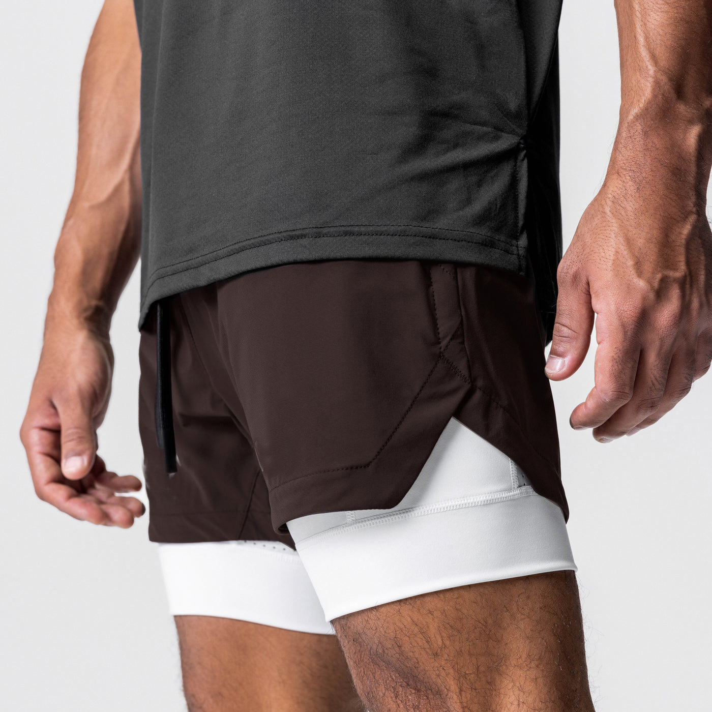 Workout Athletic Mens 2 In 1 Gym Training Shorts Breathable Quick Dry Gym Fitness Running Shorts Casual Sports Men's Shorts