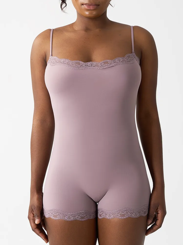 Lace Bodysuit Shapewear Diagonal View