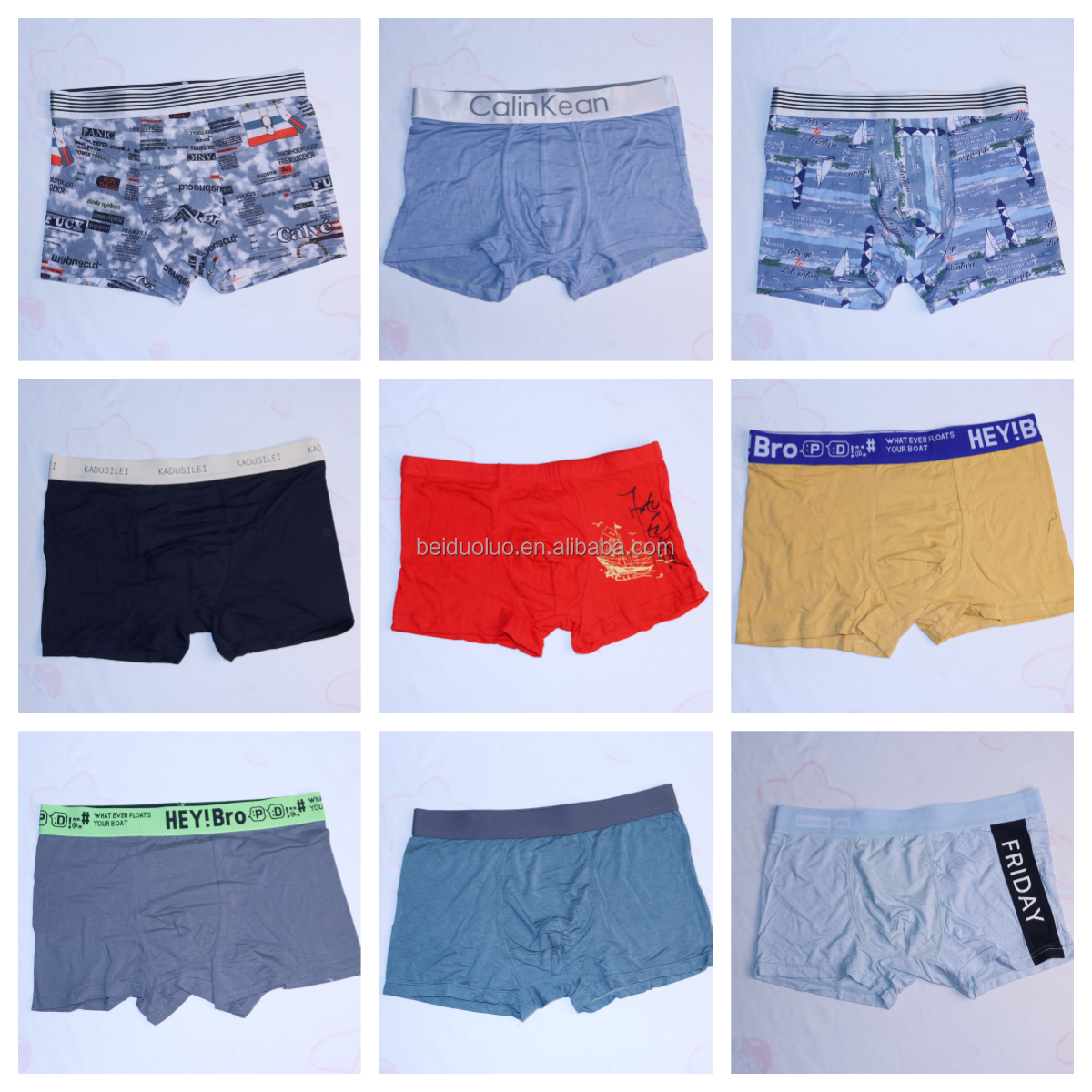 Cheap Stock Men's Boxer Briefs Cotton Ice Silk Mixed Styles Sizes Solid Printed Version Underwear for Man