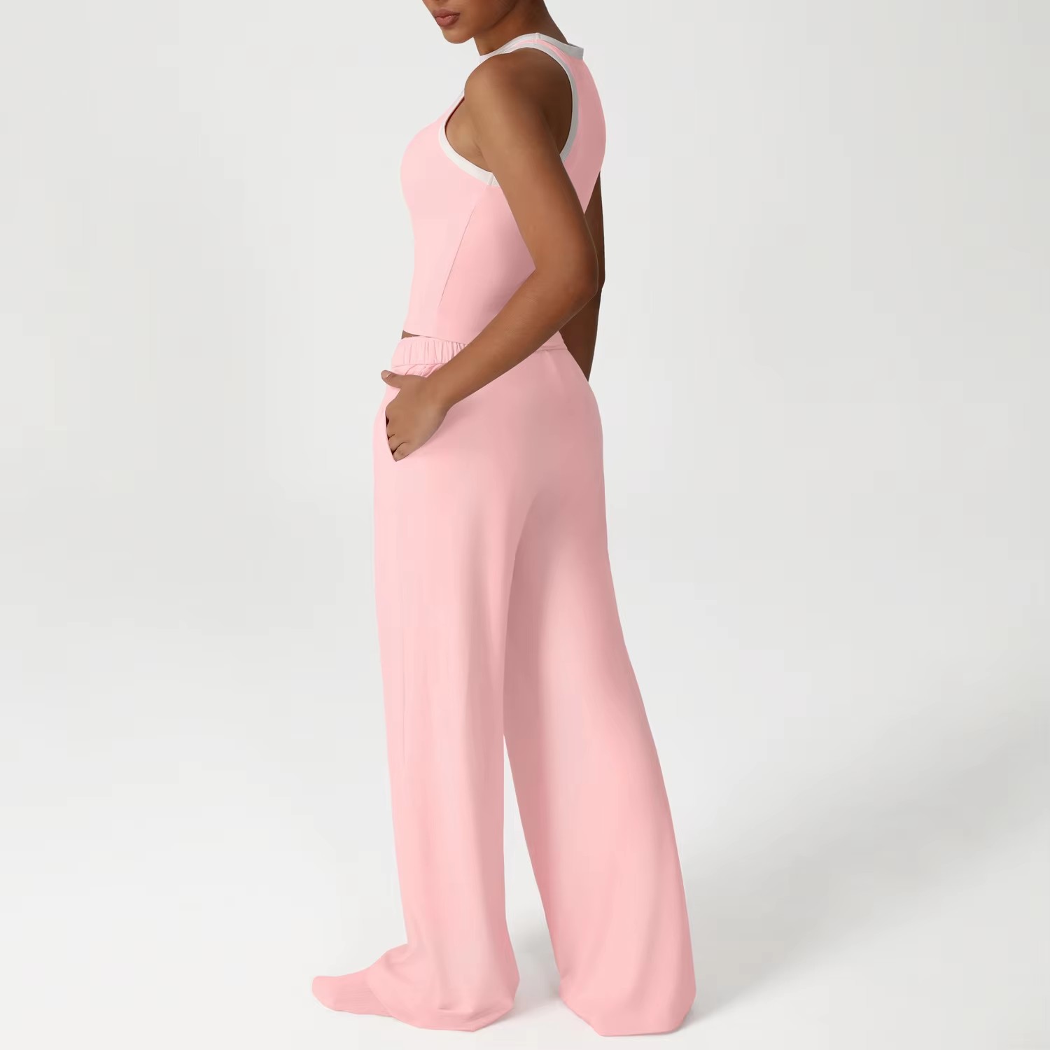 Custom High Quality Sport Slimming Yoga Sets For Women New Design Loose Wide-leg Comfortable Breathable Two Piece Sports Set