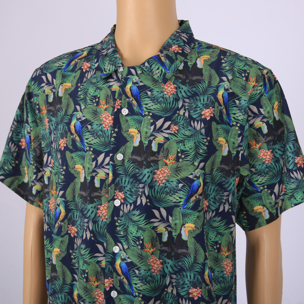 Resort Hawaii Print Men Summer Shirt Wholesale All Over Beach Custom Shirts Leisure Floral Beautiful Shirts