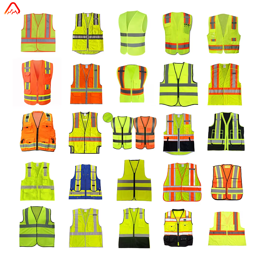 OEM High Visibility Reflective Safety Vest For Construction Road Riding Work &amp; Security Safety Jacket