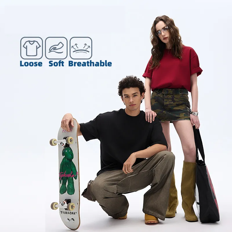 Heavyweight 260GSM Combed Cotton T-Shirt, Thick Oversized Streetwear Tee, High Quality Ready to Ship