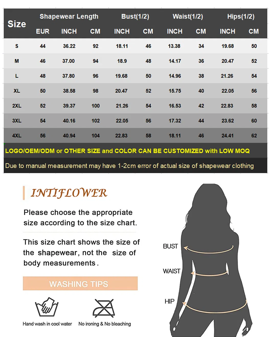 Intiflower Fajas High Compression Women Full Body Tummy Control Butt Lifter Shapewear