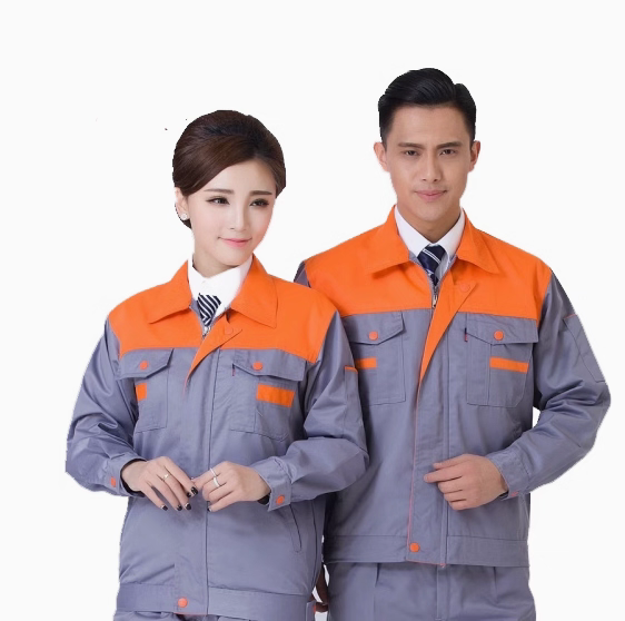 Unisex Custom Polyester Work Uniform for Spring Autumn Breathable Protective Clothing Printed Engineering Design for Workwear