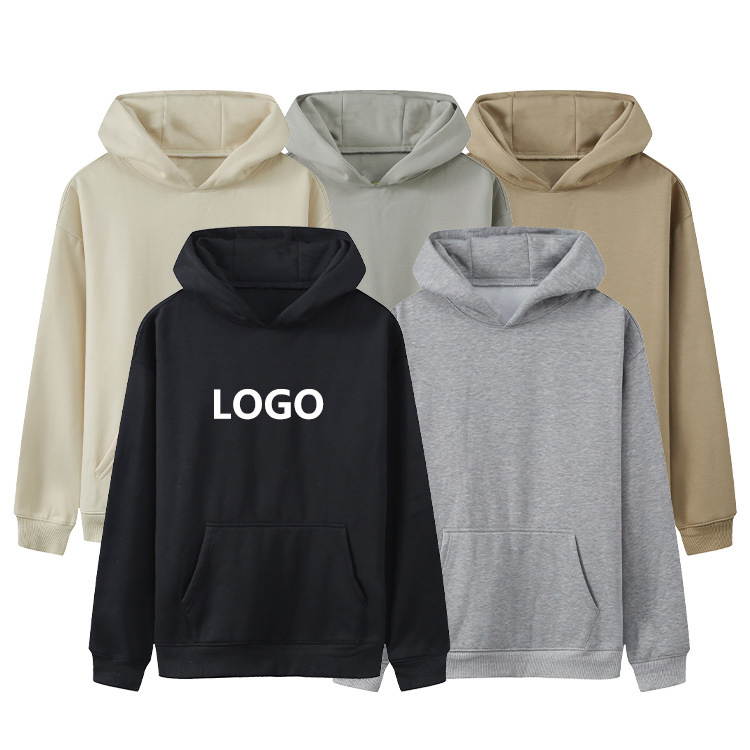 500 GSM Men Clothing Wholesale Heavyweight Streetwear Heavyweight Cotton Pullover Sweatshirts Custom Drop Shoulder Fleece Oversized No String Hoody Hoodies