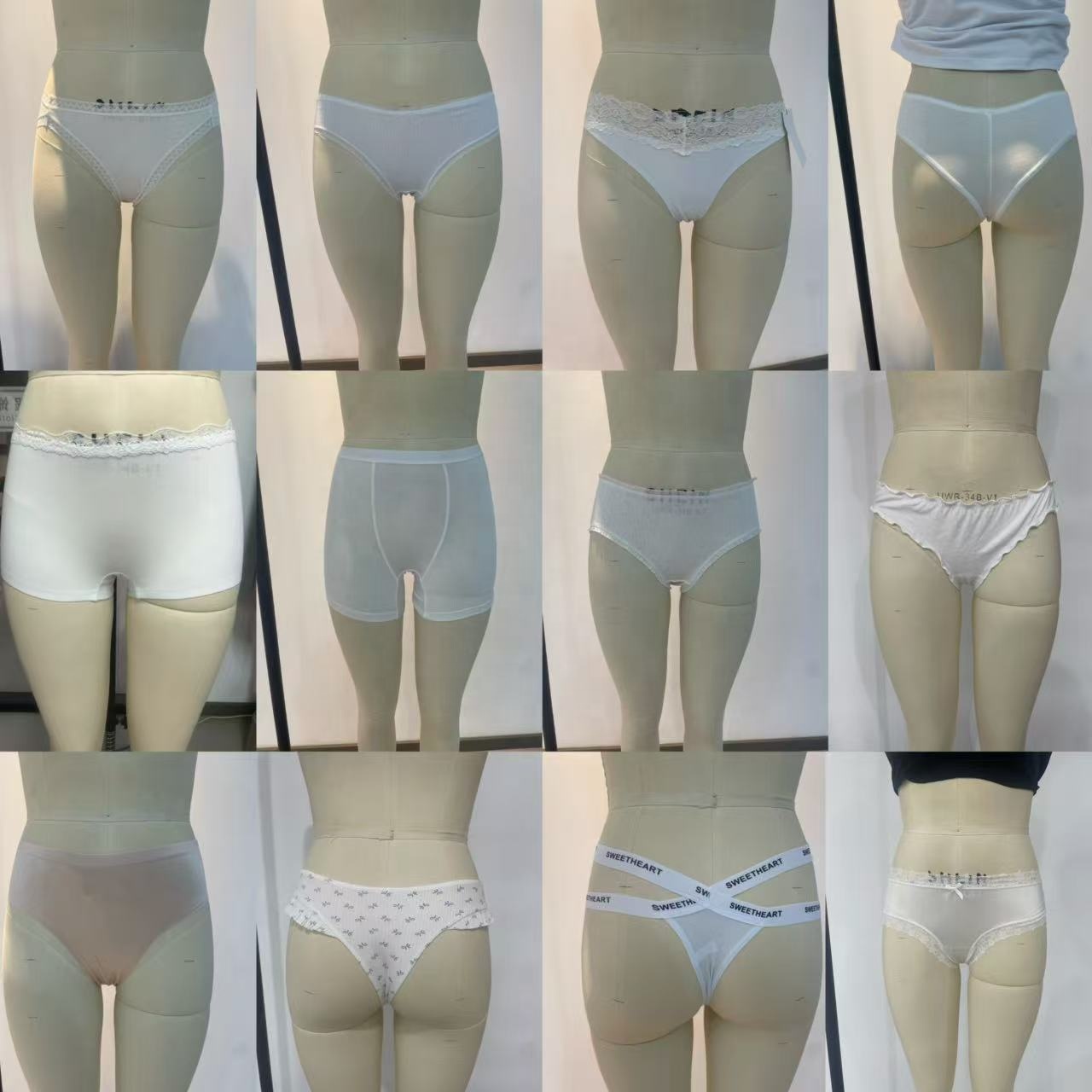 OEM ODM Custom Pure Cotton Jacquard Pointelle Panties for Women Breathable Low-Rise Thong Private Label Service Cotton Underwear