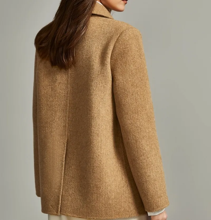 Women's French-Style Premium Wool-Blend Coat - Winter New Arrival Double-Faced Woolen Outerwear