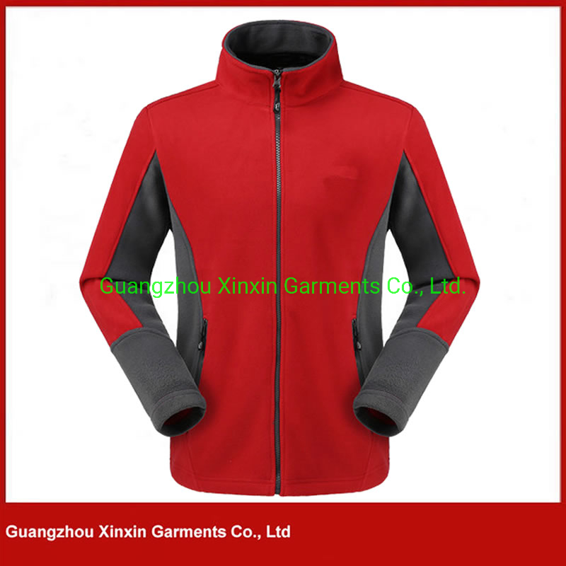 Custom Mens Polyester Fleece Jacket Winter Outerwear (J436)