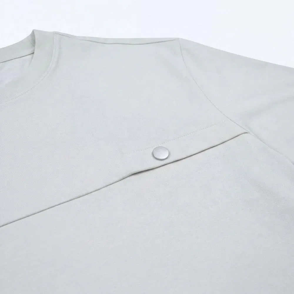 High-Quality 240g Cool Touch Button T-Shirt for Men